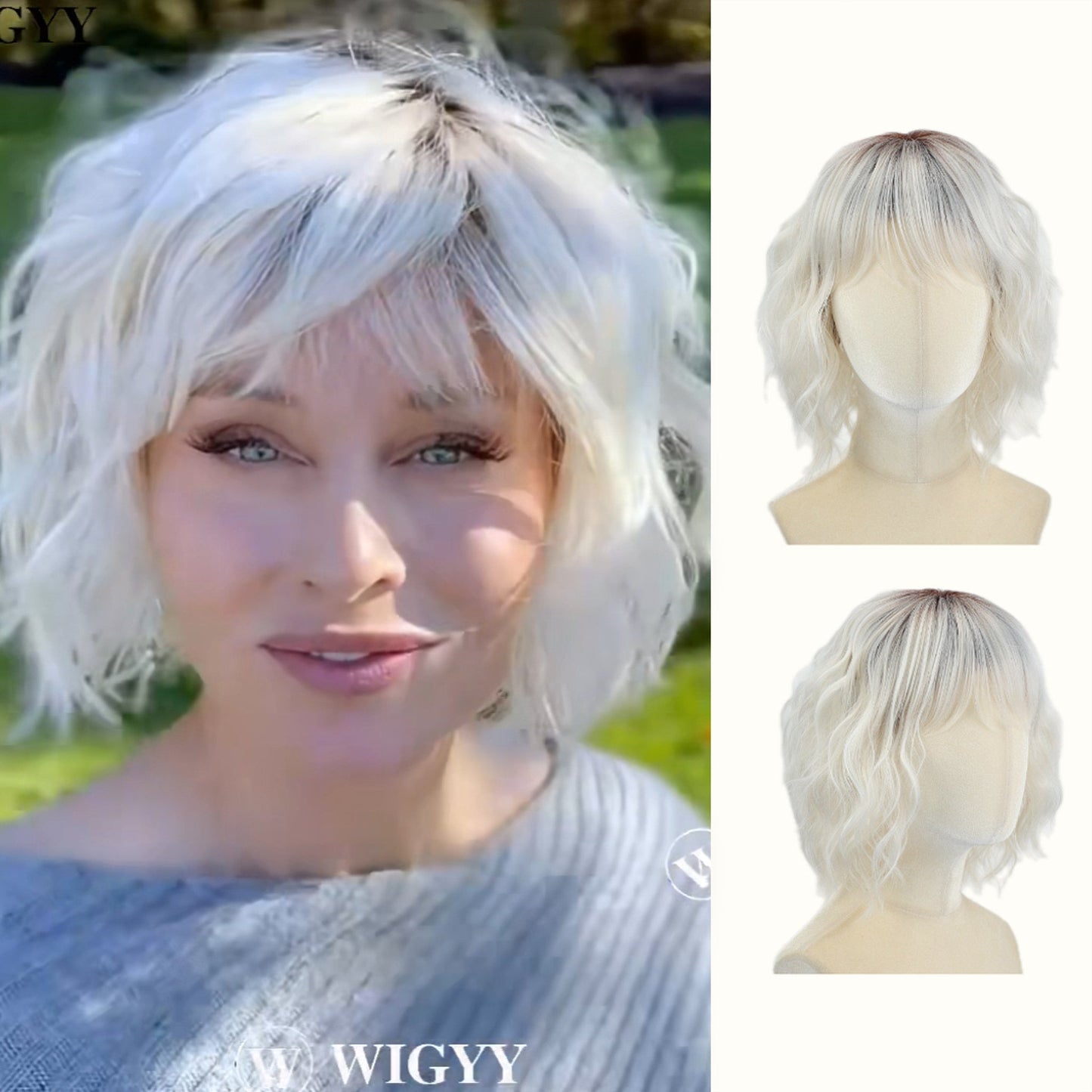 Bernice - Wigyy Wave Bob Elegant Wig with Bang