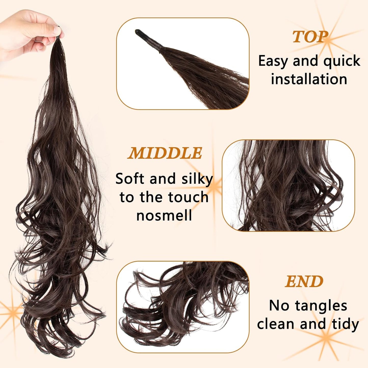 32 Inch Flexible Wrap Around Ponytail