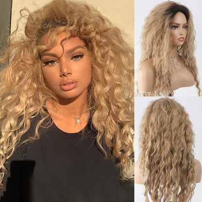 New Wave Golden Fluffy Hot Wigs