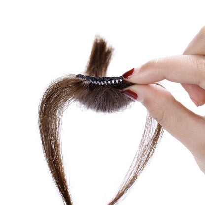 100% Human Hair Clip in Air Bangs