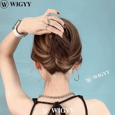 Messy Bun Hair Piece Wavy Curly Chignon Ponytail Hairpiece for Daily Wear