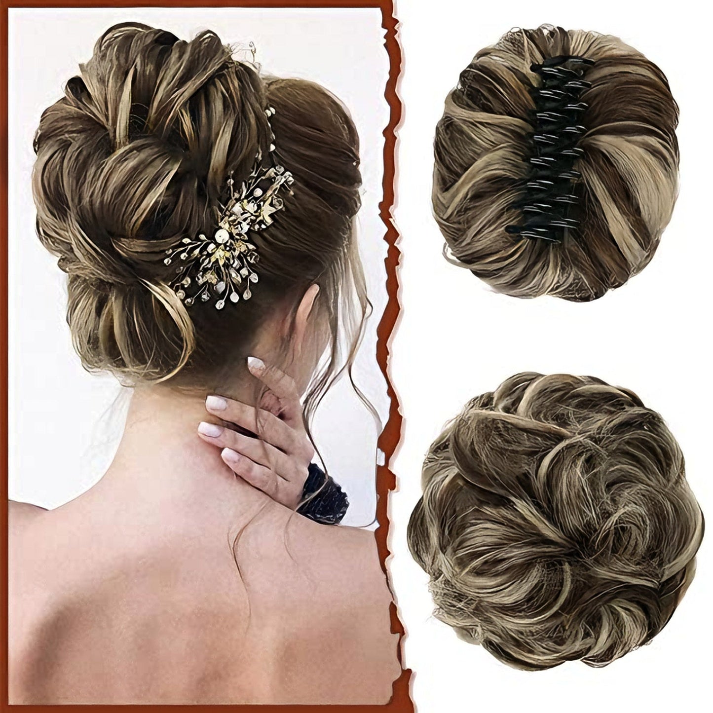 Claw Clip Messy Bun Hair Piece