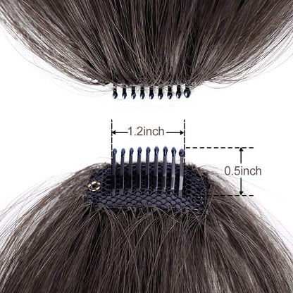 100% Human Hair Clip in Air Bangs