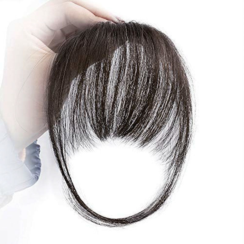 100% Human Hair Clip in Air Bangs