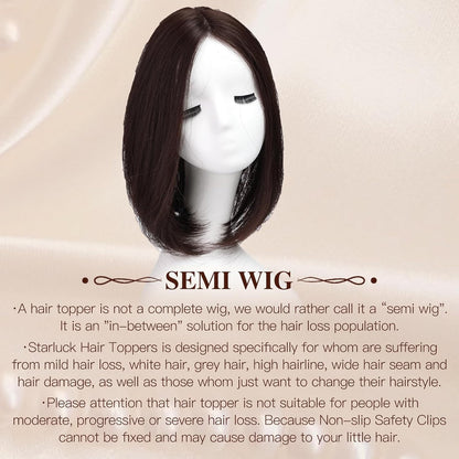 Rachel - 100% Human Hair 14 Inch Hair Toppers for Women Hair Pieces