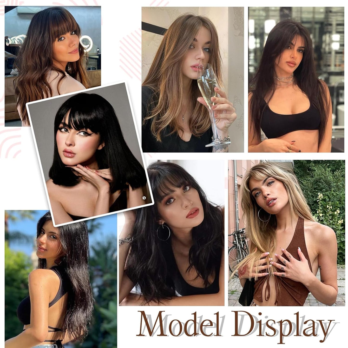 100% Human Hair Toppers for Women Adding Hair Volume Topper with Bangs 12 inches Invisible