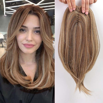 Rachel - 100% Human Hair 14 Inch Hair Toppers for Women Hair Pieces