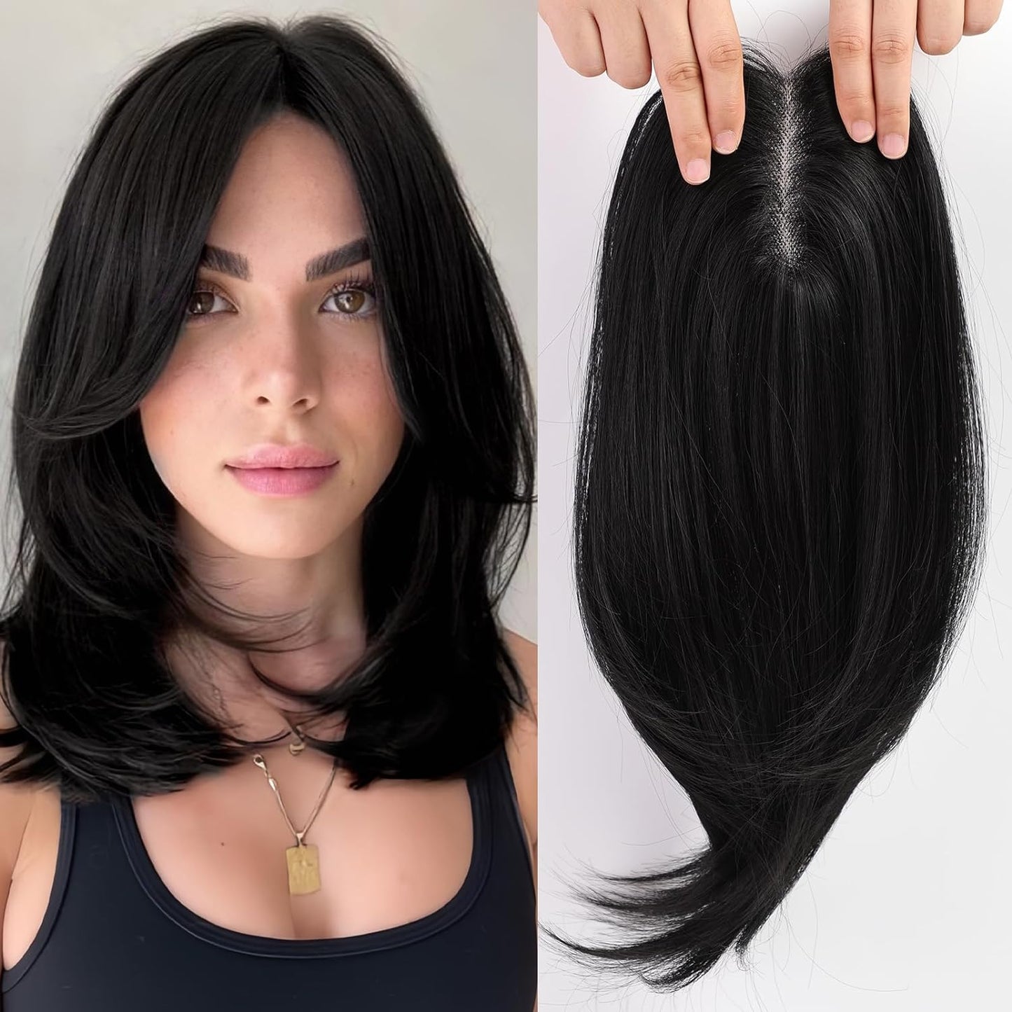 Rachel - 100% Human Hair 14 Inch Hair Toppers for Women Hair Pieces