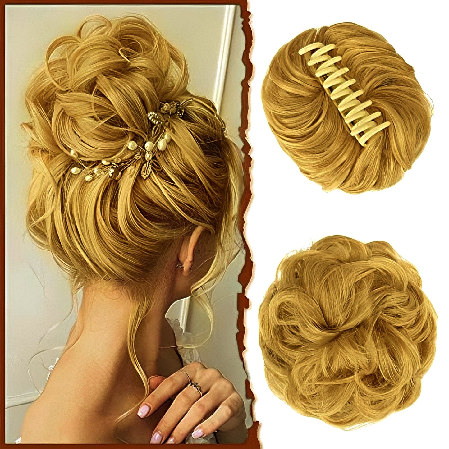 Claw Clip Messy Bun Hair Piece