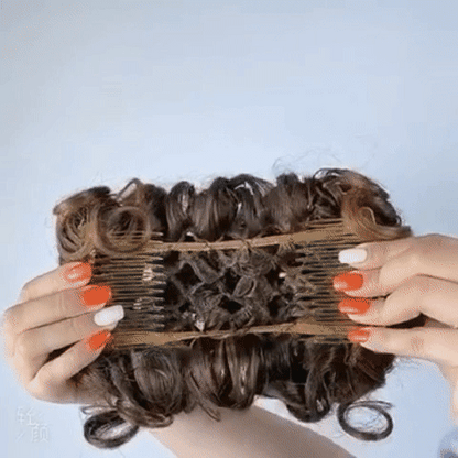Short Messy Curly Dish Hair Bun Extension