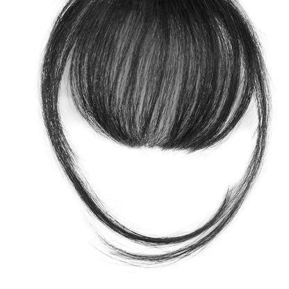 100% Human Hair Clip in Air Bangs