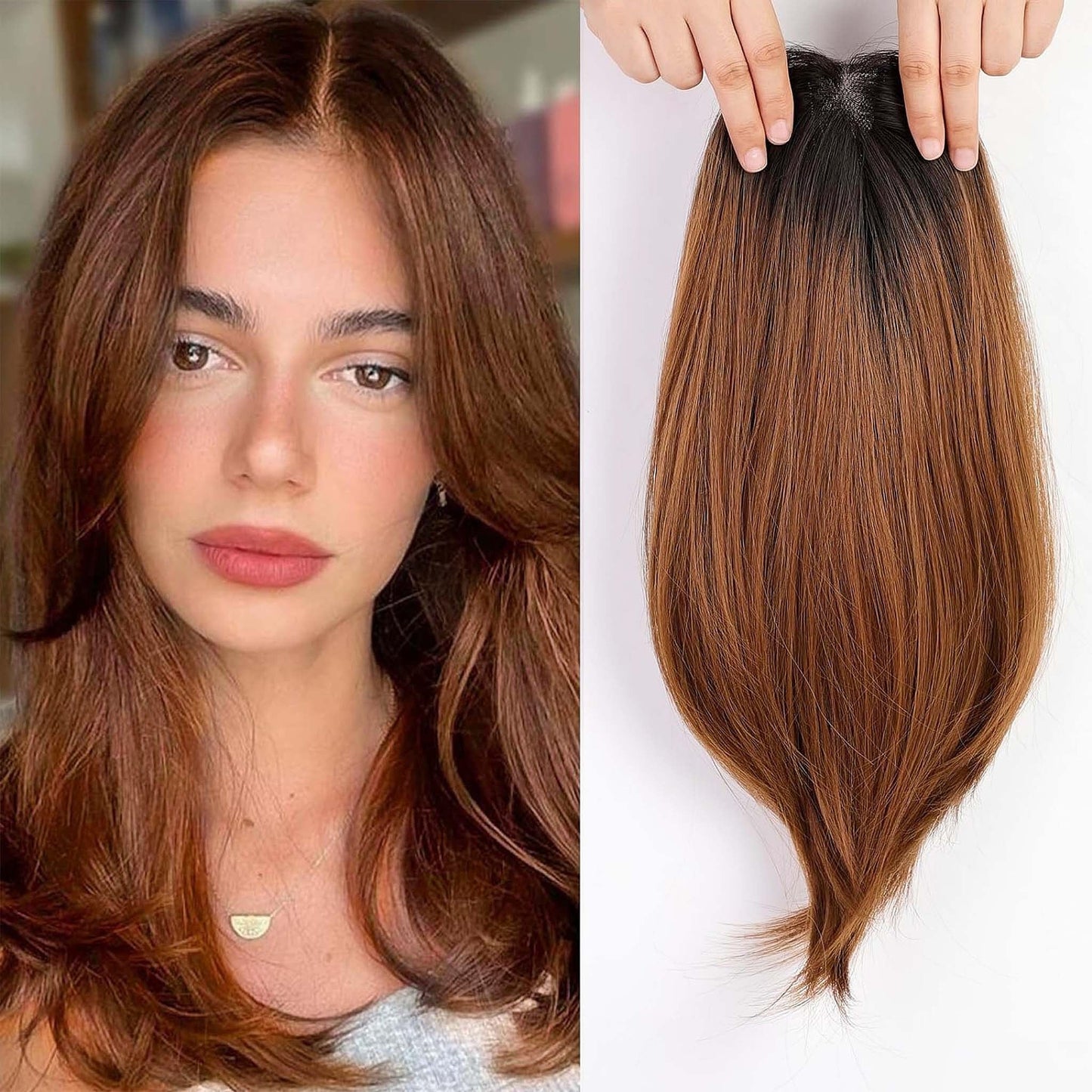 Rachel - 100% Human Hair 14 Inch Hair Toppers for Women Hair Pieces