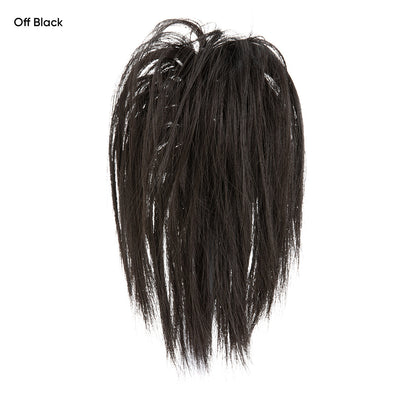 Messy ponytail clip extends hair