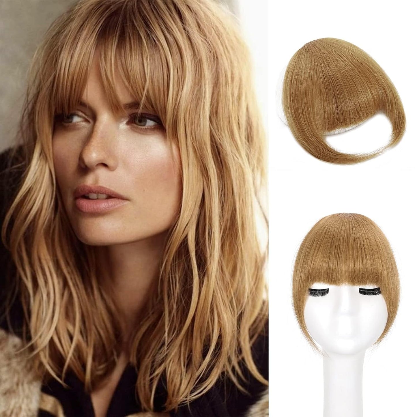 Clip in Bangs-100% human hair French Bangs in hair pieces