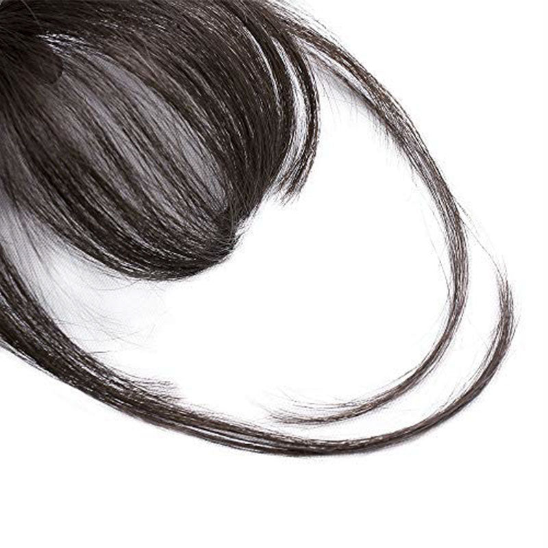 100% Human Hair Clip in Air Bangs