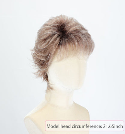 Harriet - Short  Blonde Pixie Cut Wigs for White Women Dark Brown Ombre Blonde