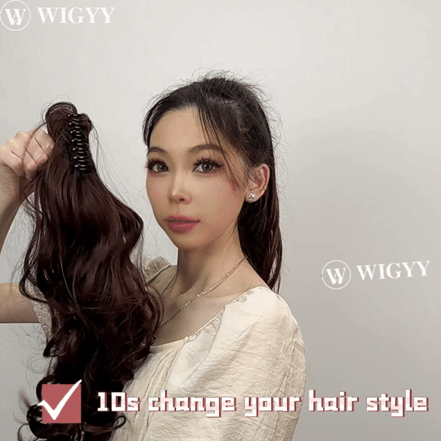 30-Second Dream Claw Clips in Ponytail Extension(Wave)