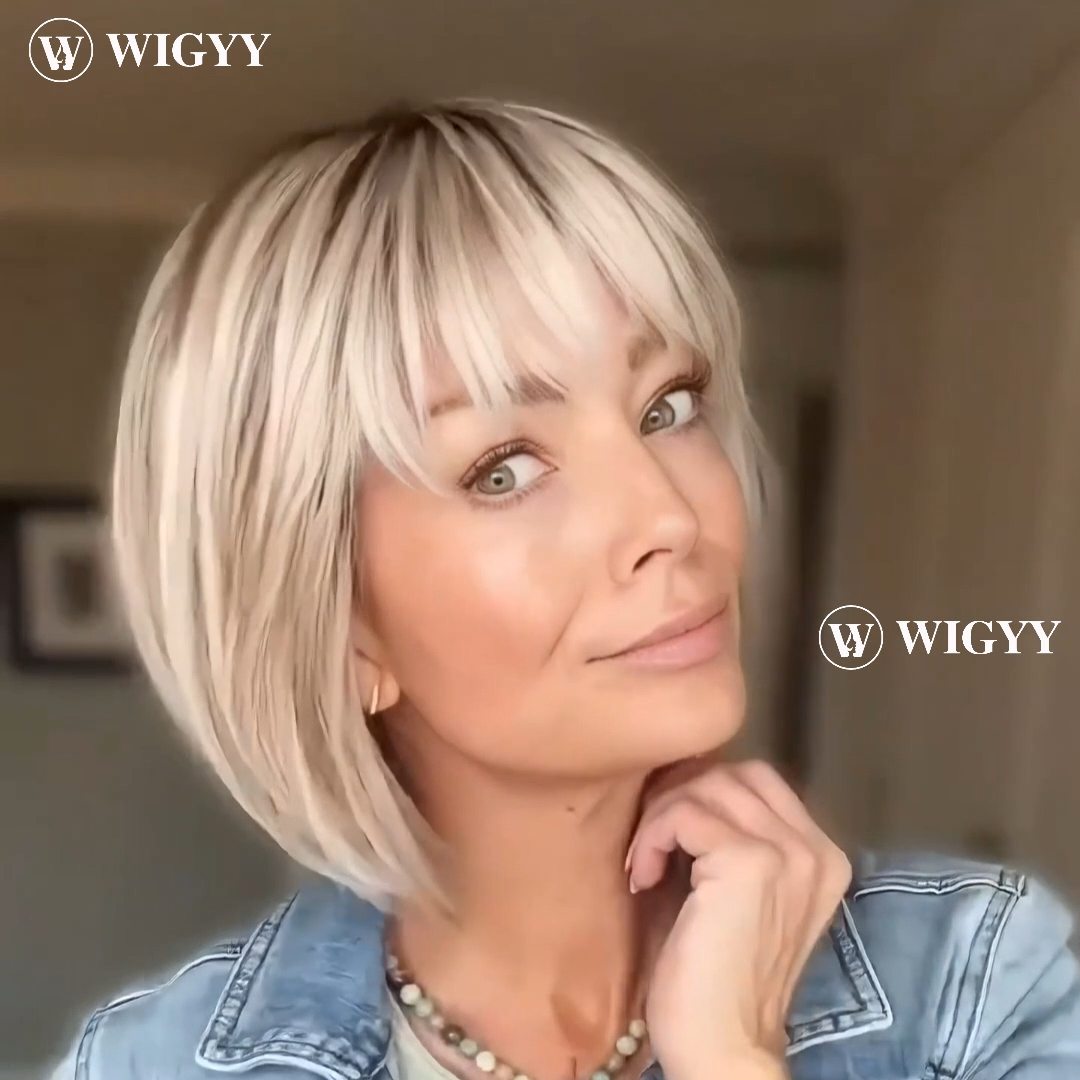 Perla - Wigyy Bob Elegant Wig with Bang