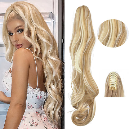 30-Second Dream Claw Clips in Ponytail Extension(Wave)