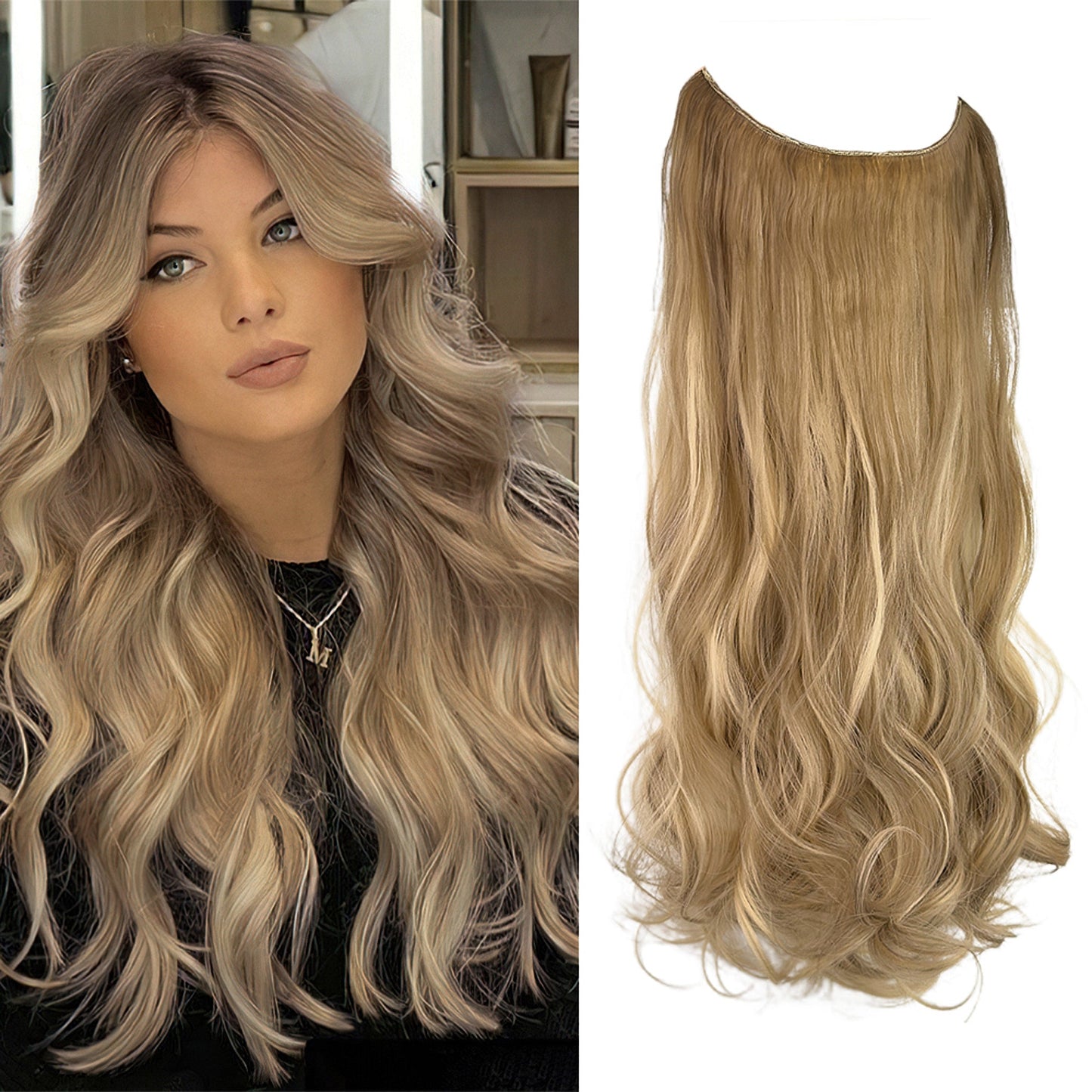 Wave Clip in Hair Extensions Wigs
