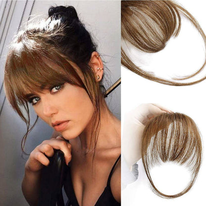 100% Human Hair Clip in Air Bangs