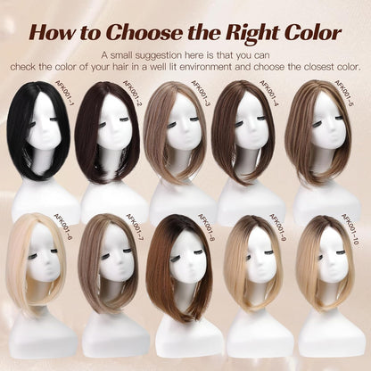 Rachel - 100% Human Hair 14 Inch Hair Toppers for Women Hair Pieces