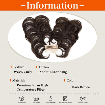 Messy Bun Hair Piece Side Comb Clip in Hair Bun Hairpiece