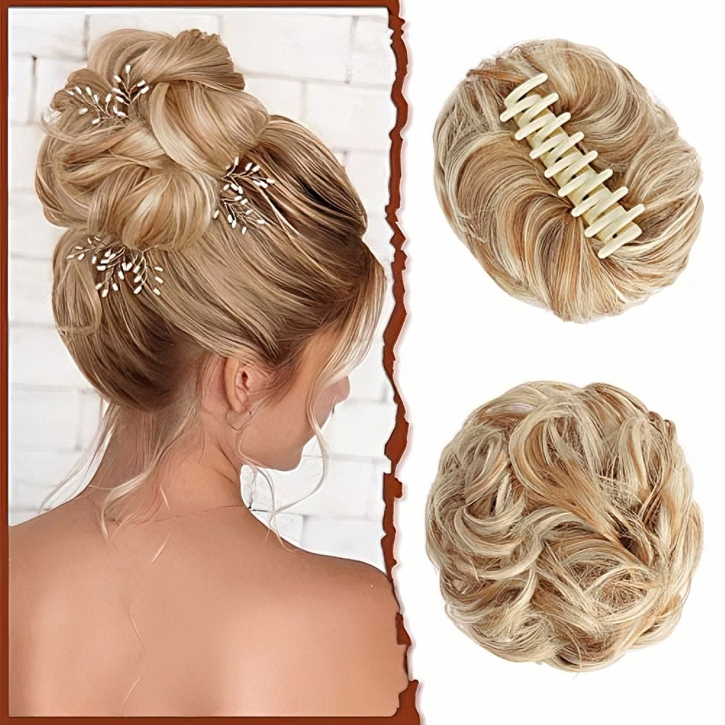 Claw Clip Messy Bun Hair Piece
