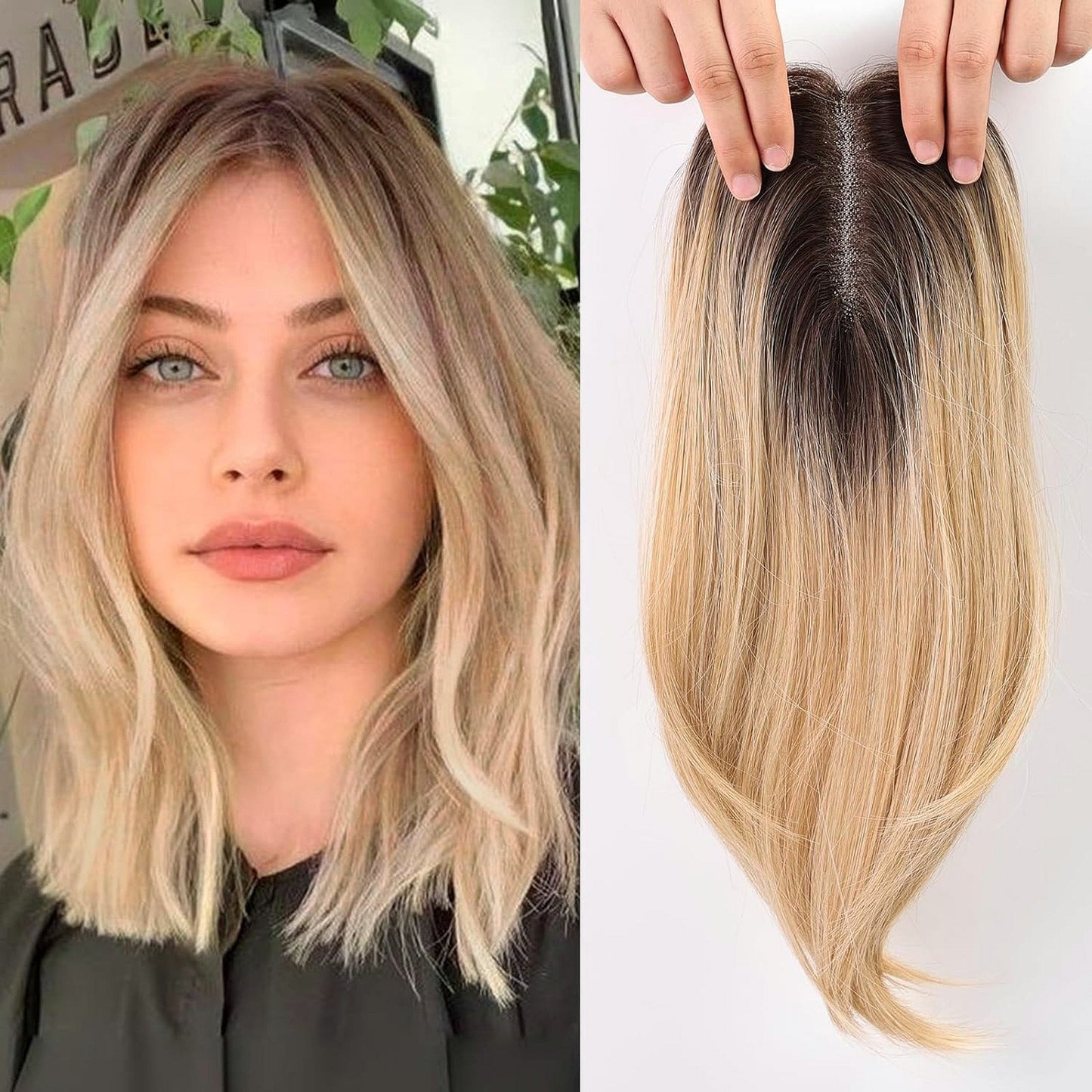 Rachel - 100% Human Hair 14 Inch Hair Toppers for Women Hair Pieces