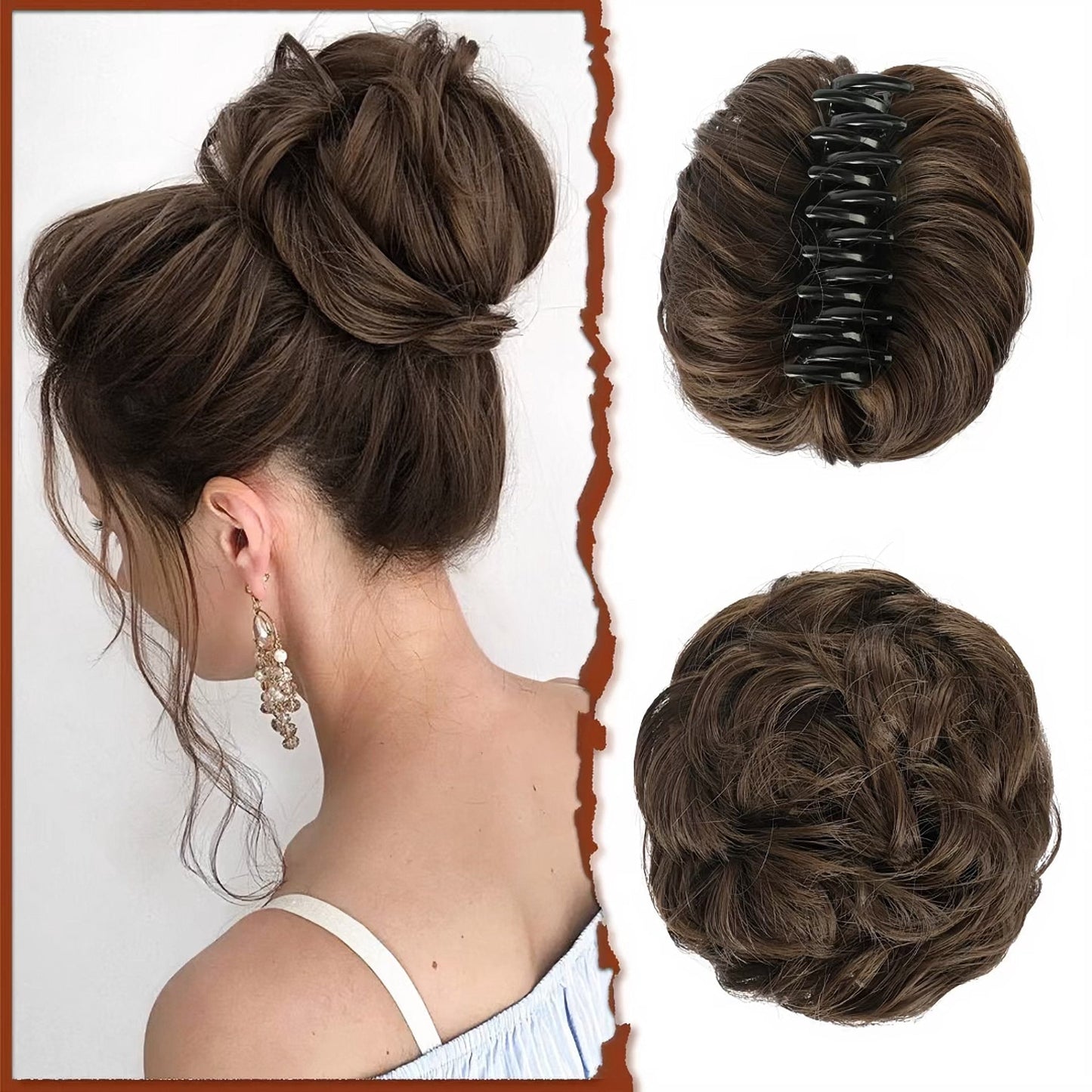 Claw Clip Messy Bun Hair Piece
