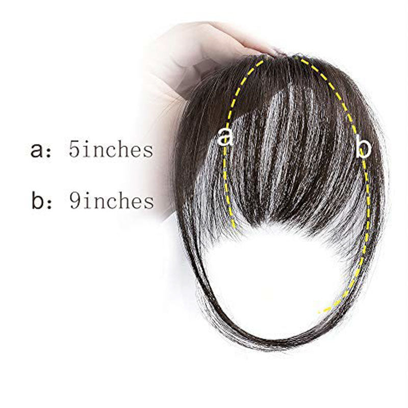 100% Human Hair Clip in Air Bangs