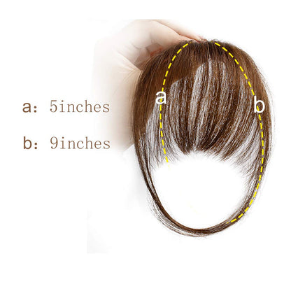 100% Human Hair Clip in Air Bangs