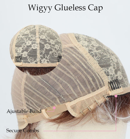 Harriet - Short  Blonde Pixie Cut Wigs for White Women Dark Brown Ombre Blonde