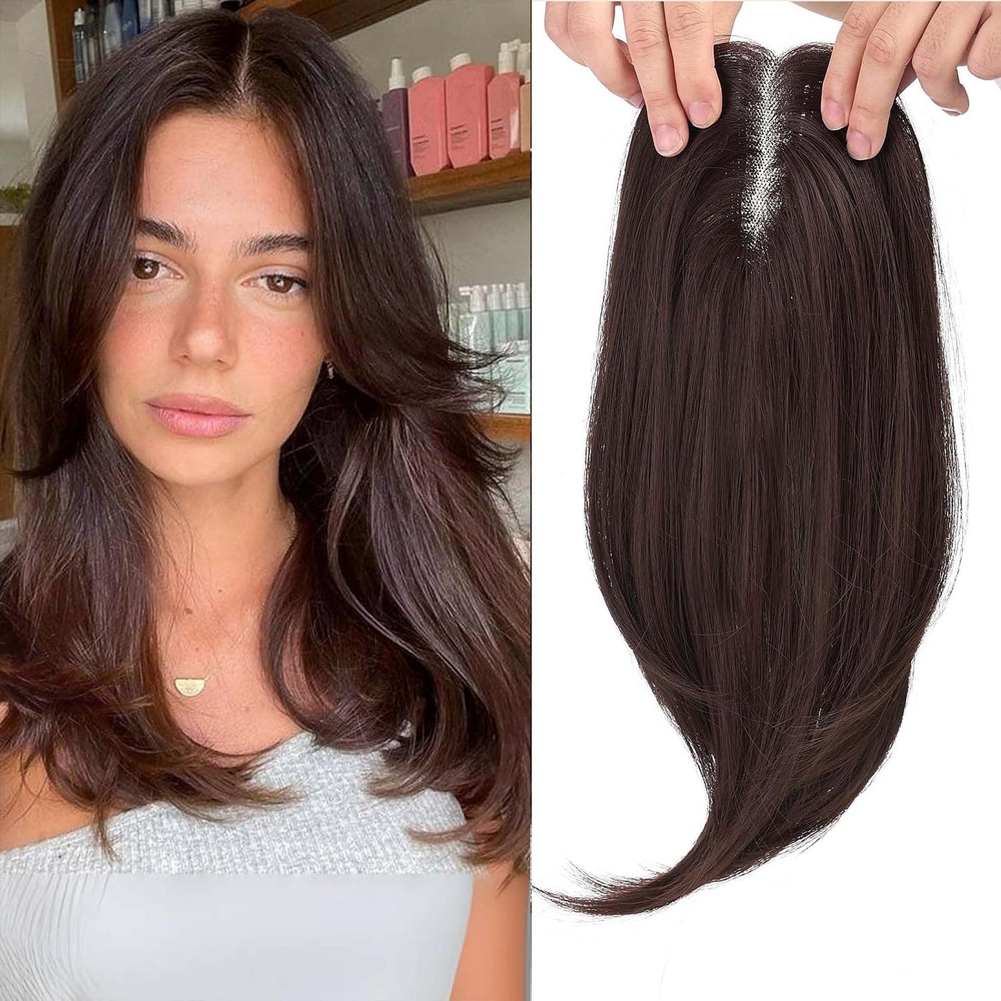 Rachel - 100% Human Hair 14 Inch Hair Toppers for Women Hair Pieces