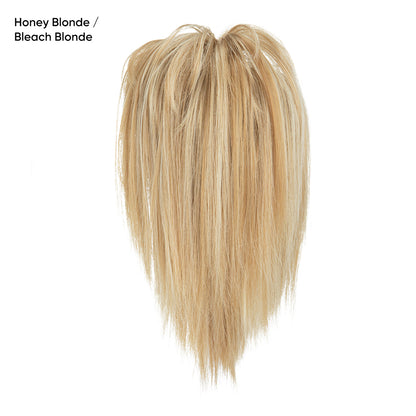 Messy ponytail clip extends hair