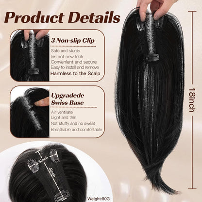 Rachel - 100% Human Hair 14 Inch Hair Toppers for Women Hair Pieces