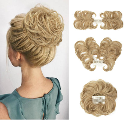 Messy Bun Hair Piece Side Comb Clip in Hair Bun Hairpiece