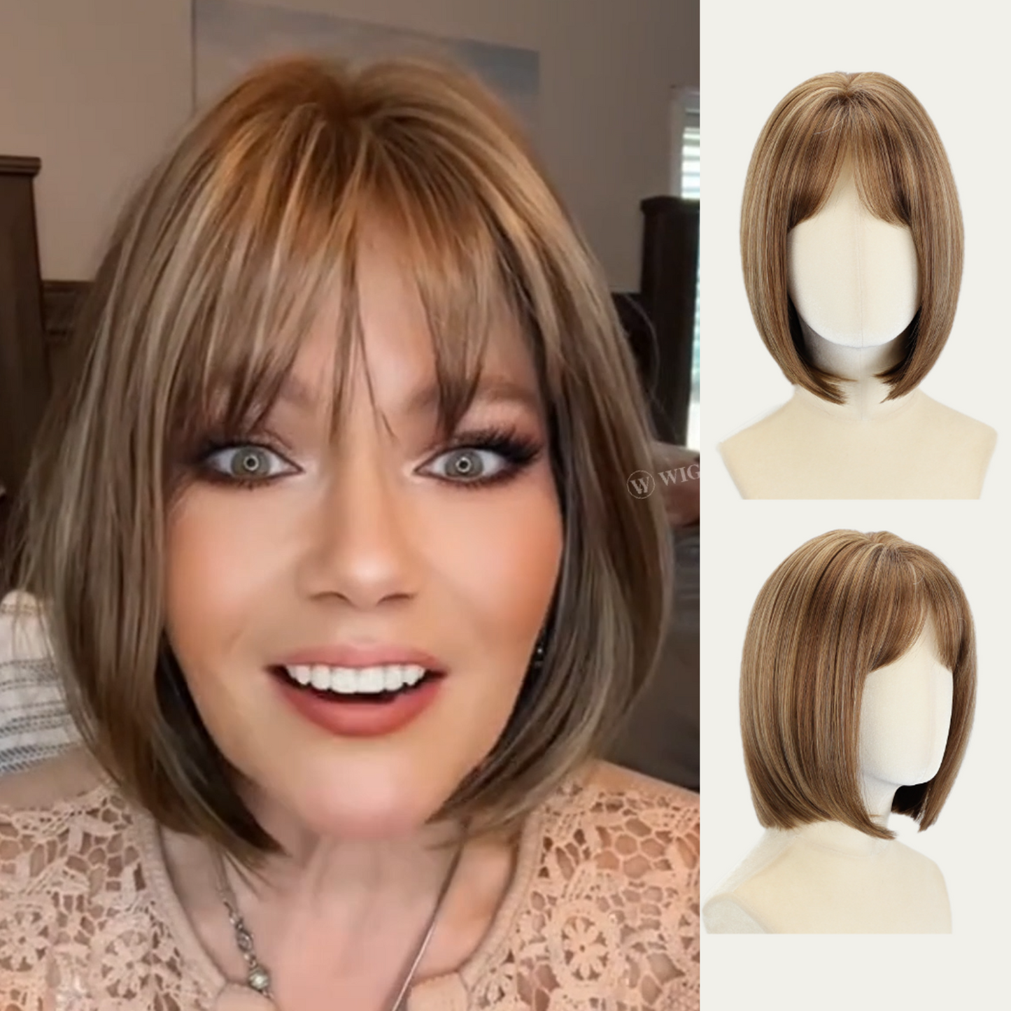 Clara - Wigyy Daily Use Highlighted Elegant Wig for White Women