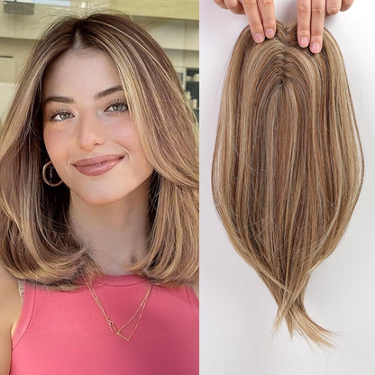 Rachel - 100% Human Hair 14 Inch Hair Toppers for Women Hair Pieces