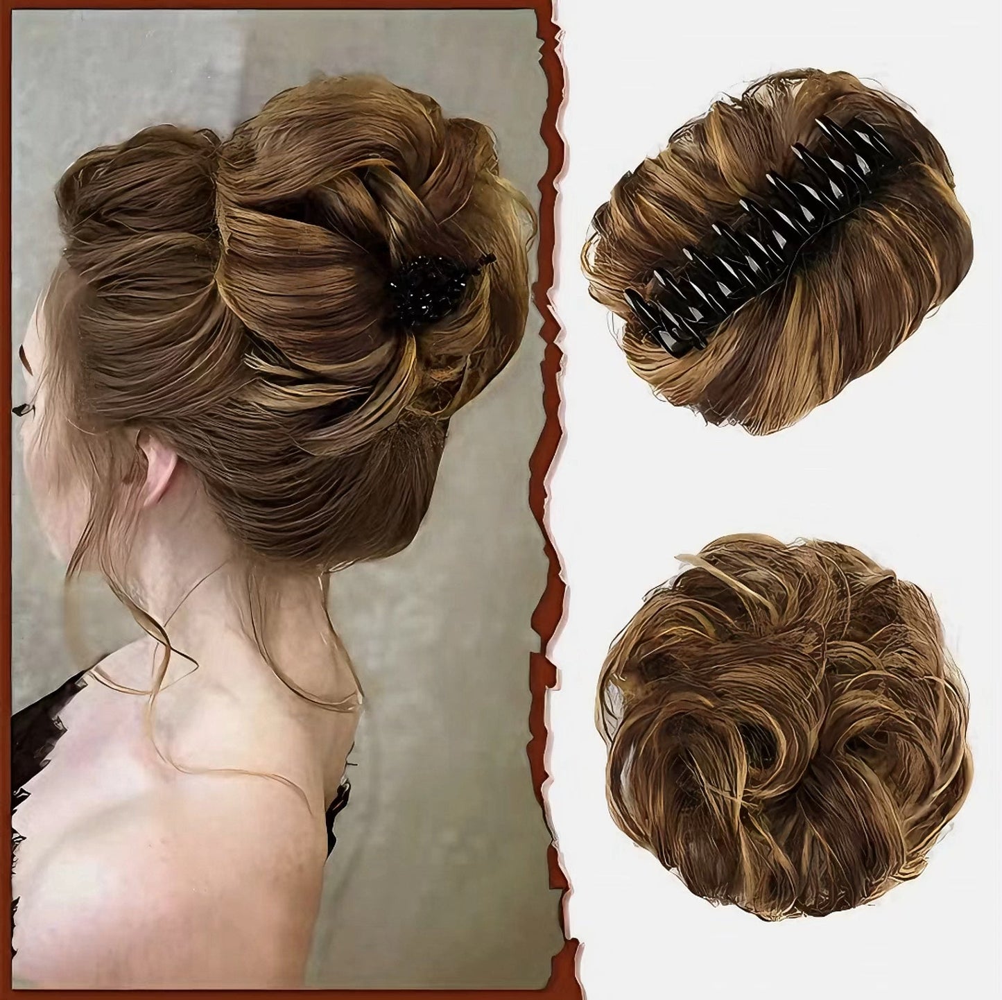 Claw Clip Messy Bun Hair Piece
