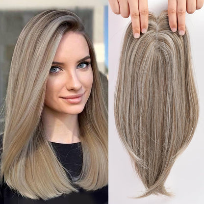 Rachel - 100% Human Hair 14 Inch Hair Toppers for Women Hair Pieces