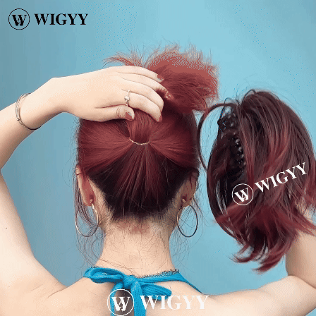 Synthetic Claw Clip In Ponytail Hair Extensions Diy Hairpiece Hair Bun